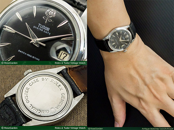 チュードル/TUDOR ヴィンテージ デカバラ オイスターデイト 手巻き ブラックダイヤル サークルライン SS尾錠付き image