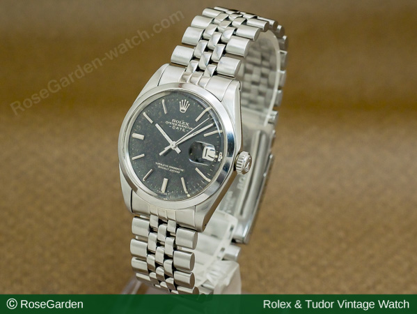ロレックス /ROLEX ヴィンテージ オイスターパーペチュアルデイト Ref.1500 ブラックミラー ギルトダイヤル USジュビリーブレス仕様 image
