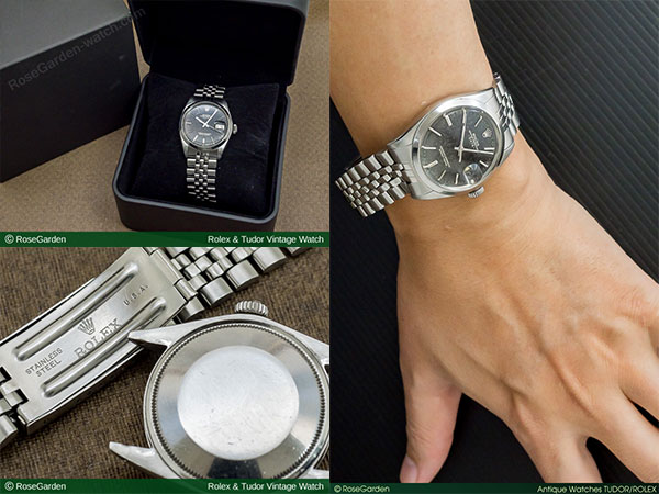 ロレックス /ROLEX ヴィンテージ オイスターパーペチュアルデイト Ref.1500 ブラックミラー ギルトダイヤル USジュビリーブレス仕様 image