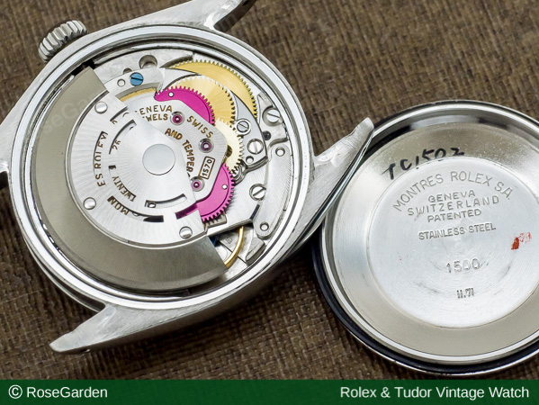 ロレックス /ROLEX ヴィンテージ オイスターパーペチュアルデイト Ref.1500 ブラックミラー ギルトダイヤル USジュビリーブレス仕様 image
