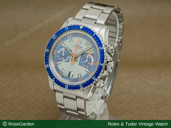 チュードル TUDOR クロノグラフ モンテカルロ 希少 Ref.7169/0 ブルー 手巻き ロレックス 3連カシメブレス仕様 image