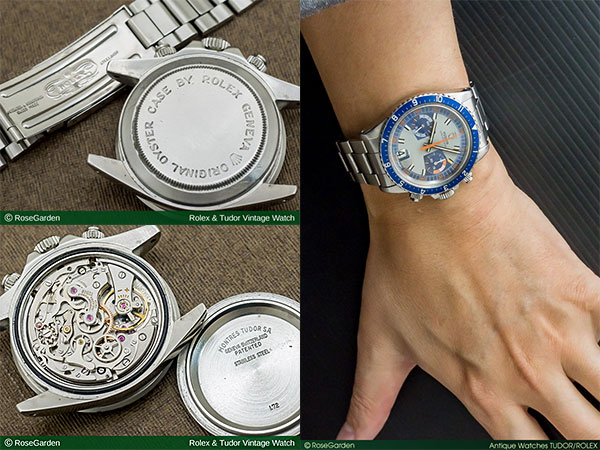 チュードル TUDOR クロノグラフ モンテカルロ 希少 Ref.7169/0 ブルー 手巻き ロレックス 3連カシメブレス仕様 image