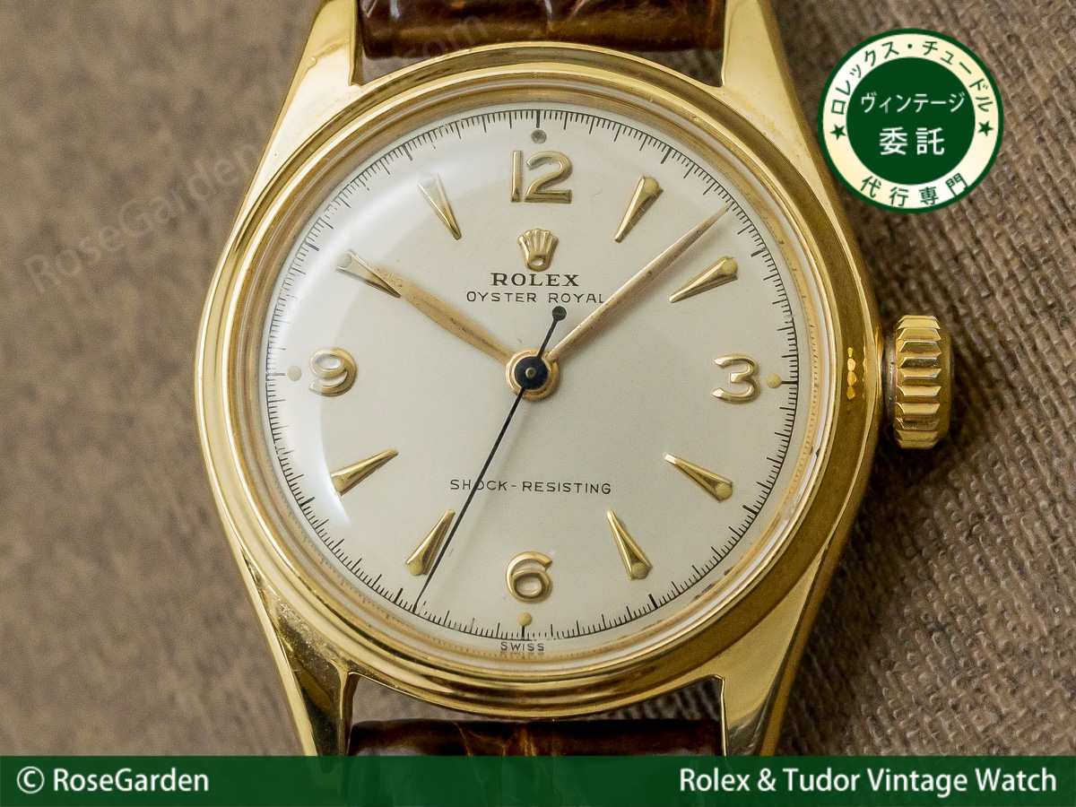 ロレックス ROLEX オイスター Ref.4444 GFケース ゴールドインデックス & リーフハンド ヴィンテージ ボーイズ