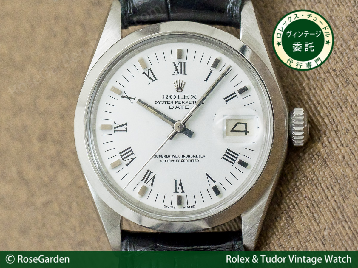 ロレックス ROLEX オイスターパーペチュアルデイト Ref.1500 ホワイトローマン メンズモデル image