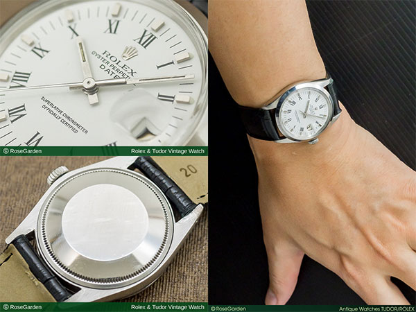 ロレックス ROLEX オイスターパーペチュアルデイト Ref.1500 ホワイトローマン メンズモデル image