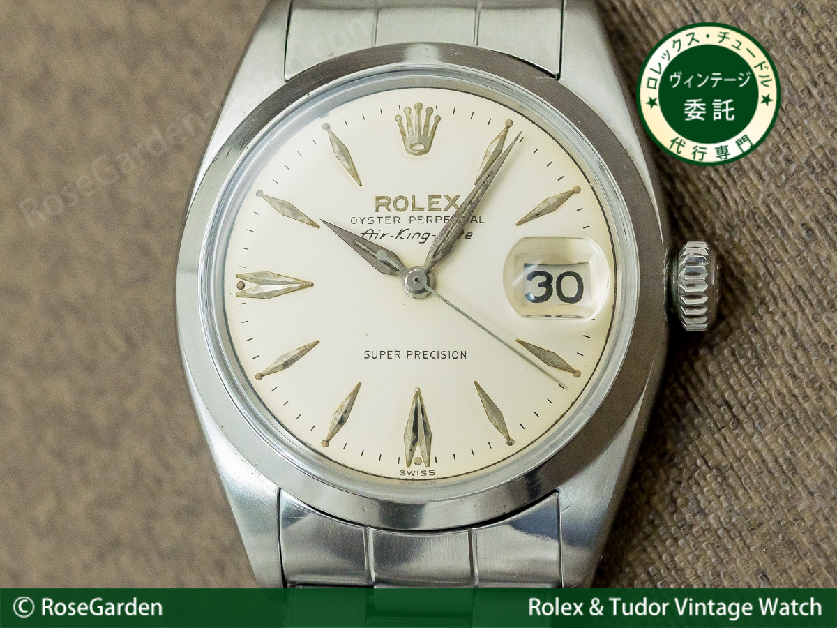 ロレックス ROLEX 希少 エアキングデイト スーパープレシジョン Ref.5700 ロレックス 3連 リベットブレス 仕様 ヴィンテージ メンズモデル