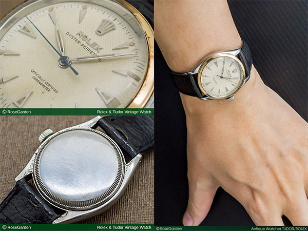 ロレックス ROLEX オイスターパーペチュアル セミバブル Ref.6284 自動巻き ギョウシェダイヤル スタイリッシュなメンズモデル ヴィンテージ SS尾錠付き image