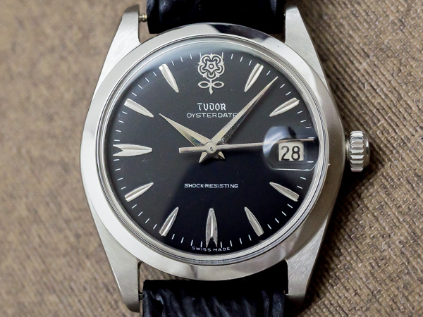 チュードル TUDOR デカバラ オイスターデイト 手巻き ブラックダイヤル メンズ ヴィンテージ チューダー