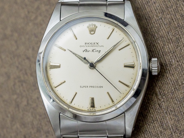 ロレックス ROLEX Ref.5504 ビッグエアキング レア スーパープレシジョン アイボリーダイヤル 3連 リベットブレス仕様 ヴィンテージ [ 代行おまかせコース ]