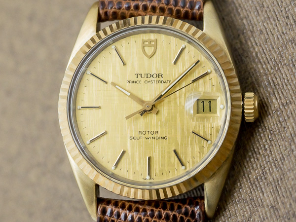 チュードル TUDOR 盾ロゴ プリンスオイスターデイト ゴールドモザイクダイヤル GFケース 盾尾錠付き OH済み チューダー [ 代行おまかせコース ]