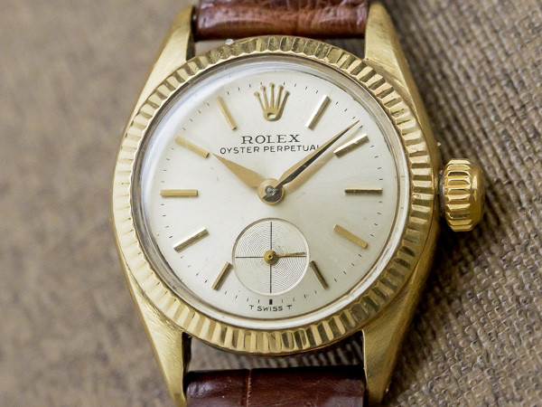 ロレックス ROLEX レディース オイスターパーペチュアル Ref.6509 14KYG スモールセコンド 自動巻き おしゃれなレディースモデル [ 代行おまかせコース ]