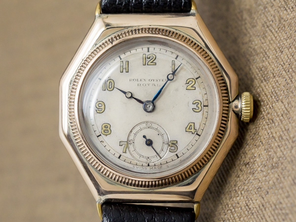 ロレックス ヴィンテージ オイスターロイヤル オクタゴン 9KRGケース 全数字ダイヤル サブセコンド 手巻き ROLEX [ 代行おまかせコース ]