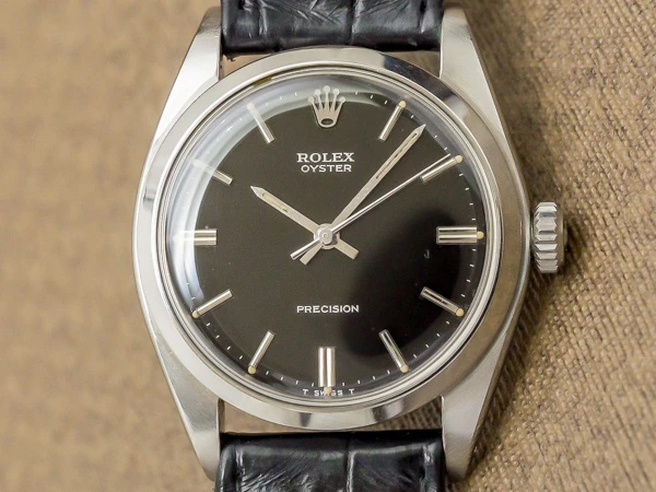 ロレックス オイスター Ref.6426 手巻き ブラックダイヤル メンズ クロコベルト付き ヴィンテージ ROLEX [ 代行おまかせコース ]