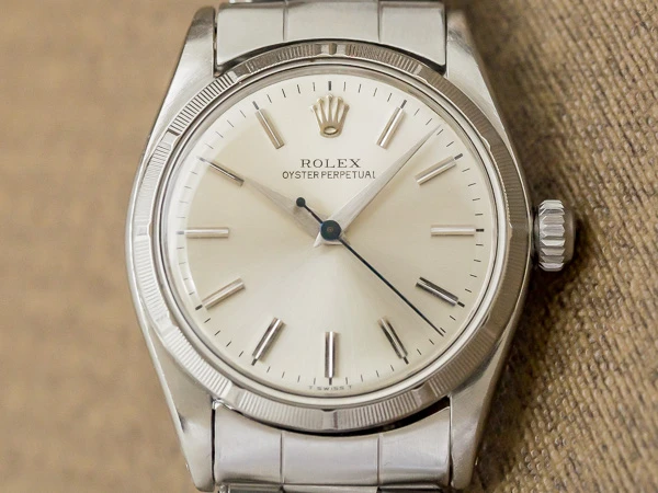 ロレックス オイスターパーペチュアル Ref.6549 エンジンターンドベゼル ボーイズサイズ リベットブレス仕様 ROLEX [ 代行おまかせコース ]