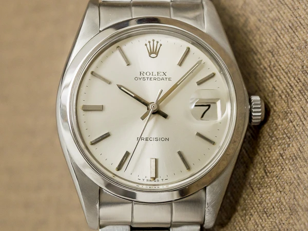 ロレックス オイスターデイト Ref.6694 シルバーダイヤル 3連巻き込みブレス仕様 ヴィンテージ ROLEX BOX付き [ 代行おまかせコース ]