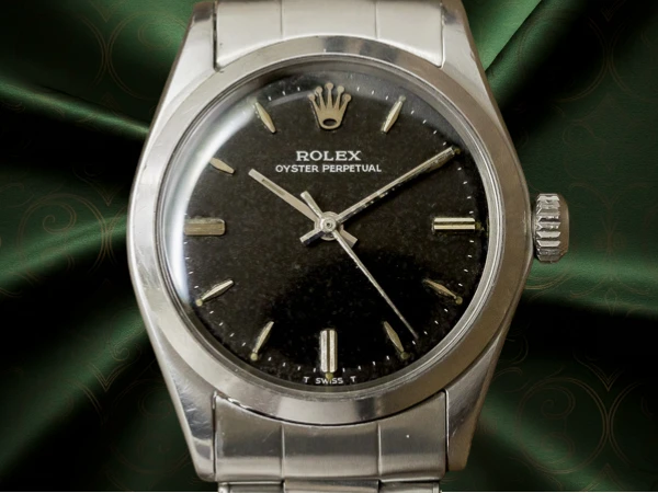 ロレックス オイスターパーペチュアル Ref.6548 ボーイズサイズ ブラックダイヤル ROLEX 3連リベットブレス仕様 購入店保証書付き[ 代行おまかせコース ]