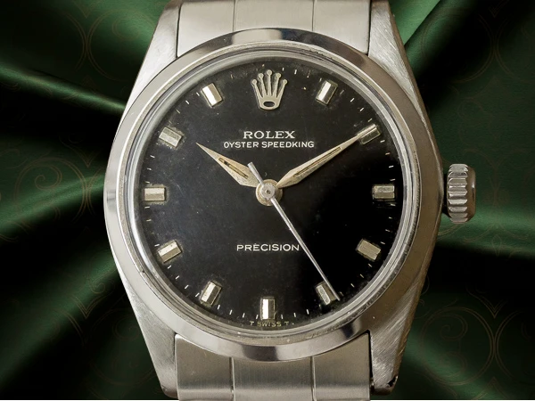 ロレックス オイスター スピードキング ブラックミラー ギルトダイヤル Ref.6430 手巻き ロレックス リベットブレス仕様 ROLEX SPEEDKING [ 代行おまかせコース ]