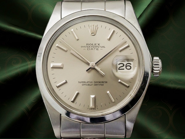 ロレックス オイスターパーペチュアルデイト Ref.1500 グレーダイヤル 3連巻き込みブレス仕様 ROLEX OYSTER PERPETUAL DATE [ 代行おまかせコース ]