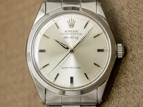 ロレックス オイスターパーペチュアル エアキング Ref.5500 スーパープレシジョン メンズ 3連リベットブレス仕様 BOX付き ROLEX Oyster Perpetual Air-King [ 代行おまかせコース]